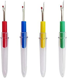 BEADNOVA Thread Cutter 12pcs Embroidery Removal Tool Small Seam Ripper Tag Remover for Clothes Thread Removing Cutting (4 Colors)