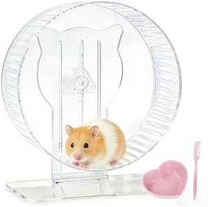FURLINGDA Silent Hamster Wheel 9.3 Inch, Quiet Spinner Running Wheel with Adjustable Stand & Non-Slip Track – Ideal Small Animal Cage Accessories for Hamsters Gerbils Dwarf Syrian Mice