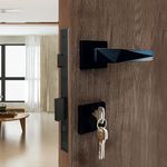 Yale Mortise Door Lock Handle Set | Premium Lock with 3 Keys | High-Security | Left & Right Door Compatibility | Fits 30-40mm Doors | Black Matt Finish, Zinc