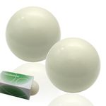 DONZWIYES 2 Pcs 57mm Pallino Ball Replacement for Bocce Ball Game and Boule Game,White Bocce Pallino Ball Replacement