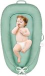 Baby Lounger - Baby Lounger Pillow for Newborn, Breathable & Soft Baby Nest Co Sleeper for Baby 0-24 Months, Baby Shower Gifts, Portable Infant Lounger Baby Floor Seat for Home and Travel,Green