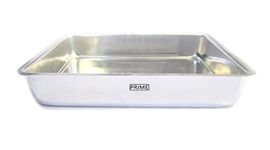 Prime Bakers and Moulders Aluminium Deep Baking Tray for Oven, Silver (16X12X3 Inch)