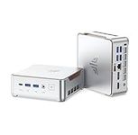 NiPoGi Mini PC Windows 11 Pro, 8GB DDR4/128GB M.2 SATA SSD, Ιntel Celeron J4125 Processor(up to 2.7GHz) Micro Desktop Computer, Support 2 HDMI/VGA Port, Dual Band Wi-Fi, Bluetooth 4.2, 4K UHD