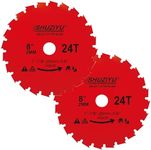 LSHUZIYU, 2-PACK, 8", 200x2mm-24T, Arbor 1" with 7/8"-20-5/8" Washer, Muching blade, Brush Cutter Blade, Trimmer Weed Blade. Eater Blade