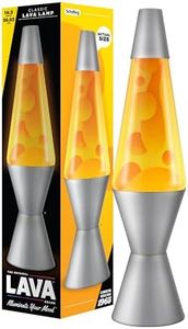 Lava Lamp - 14.5"- The Original Motion Lamp - Orange and Yellow Liquid with Silver Base - Item #2129