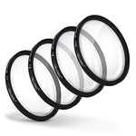 CELLONIC® 4x Close-Up Macro filters compatible with Canon EF 50mm 1:1.8 STM, EF-S 35mm 1:2.8 Macro IS STM, EF-M 15-45mm 1:3.5-6.3 IS STM (Ø 49mm) Macro Filter Set