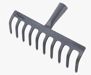 Spanco Garden Rake 10-Teeth Metal Head Without Handle for Loosening Soil Gathering Leaf Leveling Land Agriculture Farming Gardening Tool | Garden Rake SGR-130