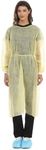 Disposable Isolation Gown Polypropylene Gown with Knit Cuff Long Sleeve 10 Pack Yellow