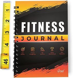 Undated Fitness Journal for Women & Men - Perfect Workout Planner for Tracking Your Daily Progress - Body Measuring Tape Included w/Notebook - Exercise Log Book for Weightloss & Weight Lifting