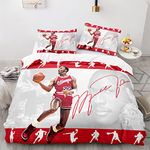 Jianda Adult Men 3D Printed Basketball Bedding Set Kids Boys Boys Spports Fan Sport Duvet Cover Set ,Twin -1 Duvet Cover 68"x86" ,1 Pillow Case 20"x28"