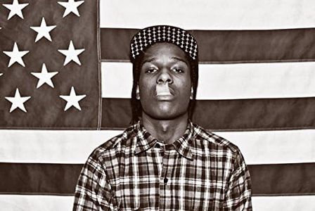 Buyartforless ASAP Mob Rocky with Flag 36x24 Music Art Print Poster Rakim Mayers Smoking Plaid Shirt Rap Hip Hop, Black, White, Gray, (TS BG18473)