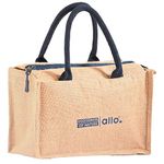 Allo Insulated Jute Lunch Bag For Lunch Box For Men, Women & Kids, Water Resistant, Tiffin Bag For Office, Reusable Multipurpose Hand Bag For Shopping, Grocery With Triple Padding, 9 Litres