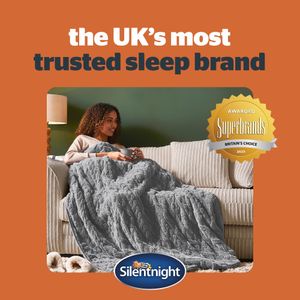 Silentnight Heated Throw Blanket – Charcoal, Soft Electric Fleece