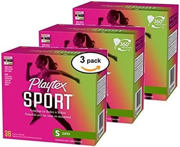 Playtex Super Absorbency Sport Tampons, Unscented, 36 count (Pack of 3)