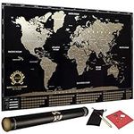 Detailed Scratch off World Map Post