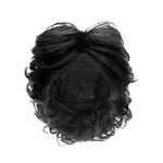 MIVAIUN Wigs Mens Short Curly Fluffy Cosplay Halloween Character Costume 70s 80s Disco Dude Wig Layered Curly Afro Shaggy Wig Black Handsome Men's Daily Costume Rock Hippy Star (Black)