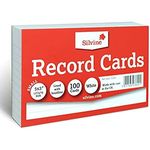 Silvine 5x3" Record Cards - Lined with headline, 100 cards per pack. Ref 553W (127 x 76mm)