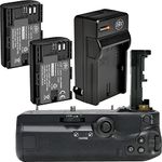 BM Premium Battery Grip Kit for Canon EOS R5, EOS R5C, EOS R6, EOS R6 II Digital Camera - Includes BG-R10 Battery Grip Replacement + Qty 2 LP-E6NH Batteries + Battery Charger
