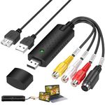 Kizbok VHS to Digital Converter, 2.0 USB AV Capture Card, RCA to USB, for PC/Mac