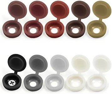 200 Pieces Hinged Screw Cover Caps, Fold Screw Snap Covers Washer Flip Tops, Colorful Screw Cap Covers (200pcs)