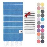 Beach towel - Turkish Beach Towels and Hand Towel. Ultrathin, Lightweight, Quick-Drying and Soft Cotton Beach Towels for Adults. Perfect for Beach, Pool, SPA, Gym, Yoga, Bathroom (94x180cm+40x100cm)