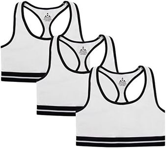 Balanced Tech Women's Cotton Racerback Sports Bra 3 Pack - White - Large