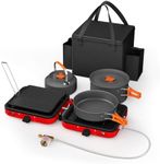 Portable 2 Burner Camping Stove Set