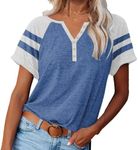 Women Henley T-Shirts Summer Tee Co