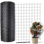 Garden Bird Netting 2 x 10 m Vegetable Netting Black Garden Netting Reusable Garden Netting Bird with 20 Pieces Cable Ties for Plants Vegetables Fruits Protection