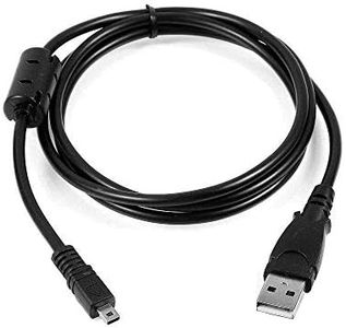 AlyKets Mini-8pin USB-Cable Charging Cord Lead Wire for Nikon Coolpix Series,Olypus FE Series,Pentax Optio Series,Panasonic DMC Series-Digital Camera, Black