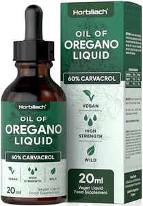 Oregano Oil Drops | High Strength Wild Oregano Liquid | 60% Carvacrol | 20ml Vegan Friendly Oil | Dietary Supplement | by Horbaach