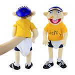 LORGL Jeffy Puppet Plush Toy Doll, Mischievous Funny Puppets Toy with Working Mouth, 60cm Soft Hand Puppet for Play House Gift for Birthday Christmas Halloween Party