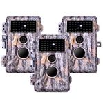 Upgrade-Folgtek 3pcs Trail Cameras Hunting Cam 32MP 1296P with HD Night Vision H.262 MP4/MOV Video Motion Activated IP66 Waterproof & 0.3s Trigger Time Password Protected for Outdoor Wildlife