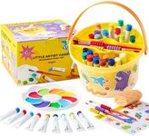 Jar Melo Kids Tempera Painting Set, Washable Paint Set for Kids Ages 4-8, Safe and Non-Toxic Mess Free Coloring, Tempera Paints for Drawing Art,Crafts, School Supplies