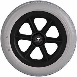 Wheelchair Wheels, Rueda para Silla de Ruedas 12in Poliuretano Antideslizante Infarctate Rueda Trasera Neumático Sólido para Reemplazo(Rueda Trasera Silla de Ruedas 12 Pulgadas - Rueda Gris)