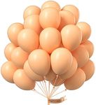 PartyWoo Peach Balloons, 50 pcs 10 Inch Light Peach Balloons, Peach Latex Balloons for Balloon Garland or Balloon Arch as Party Decorations, Birthday Decorations, Baby Shower Decorations, Peach-Q12