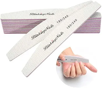 Nail Files and Buffers Professional Nail File 180/240 Grit Sanding File Set Double Side Washable Block File Nails Disposable Nail Files Bulk of Nail Art Tools