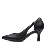 Clarks Collection Women's Kataleyna Rae Pump, Black Leather, 7 Wide US