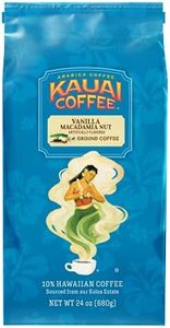 Kauai Coffee Vanilla Macadamia Nut, Medium Roast - Ground Coffee, 24 oz Package