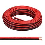 sourcing map Electrical Wire Cable 12AWG 100ft 2468 Electrical Wire PVC Cord Copper Red Black Cable for LED Strips Lamps Lighting