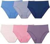 Fruit Of The Loom Womens No Show Seamless Underwear, Amazing Stretch & Panty Lines, Available In Plus Size Briefs, Nylon - Hi Cut Brief - 6 Pack - Colors May Vary, 9 US