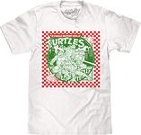 Tee Luv Men's Teenage Mutant Ninja Turtles Pizza T-Shirt, White, M