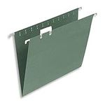 Summit Foolscap Tabbed Filing Cabinet Suspension Files, A4+, Green, Pack of 10