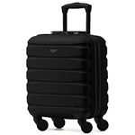 Flight Knight Lightweight 4 Wheel ABS Hard Case Suitcases Cabin Carry On Hand Luggage Approved for Over 100 Airlines Including British Airways, Ryanair & easyJet Approved Free Carry On 45x36x20cm