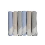 Van Heusen Men's Casual Style Cotton Pastle Handkerchief With Brand Logo (Pack Of 6), Assorted, 45 cm X 45 cm