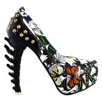 SHOW STORY New Bone High Heel Platform Bone Heels Shoes,LF80626WT38,5UK,Green