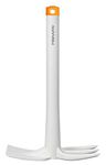 Fiskars combi hoe for planting flowers or weeding, Length: 32.2 cm, White/orange, Glass fibre-reinforced plastic, Light, 1027035