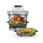 Ninja Crispi Pro 6-in-1 Glass Air Fryer | 6qt & 2.5qt Glass Containers with Storage Lids | Non-Toxic | Meal Prep, Microwave, Freezer & Dishwasher Safe | Air Fry, Bake & More | Bone | AS101CLG