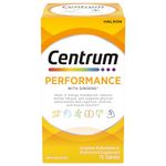 Centrum Performance Multivitamins/Minerals Supplement for Men & Women with Ginseng for Energy, 75 Tablets (Packaging May Vary)