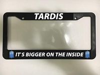 Tardis Its Bigger On The Inside Doctor Who Black License Plate Frame New